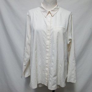 Athleta Urbanite Textured button Blouse Top long sleeve $119 NEW NWT Size Sz 1X